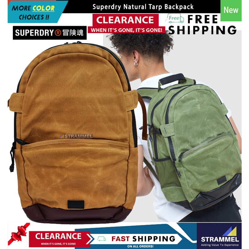 Superdry Natural Tarp Backpack กระเป๋าแล็ปท็อป 21 Litre