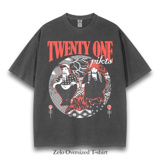 เสื้อยืด พิมพ์ลาย Twenty One Pilots โอเวอร์ไซซ์ สไตล์วินเทจ