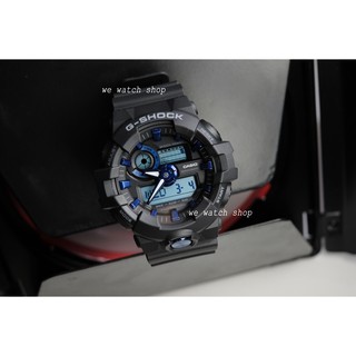 CASIO G-SHOCK รุ่น GA-710B-1A2DR สีดำ น้ำเงิน สินค้าของเเท้ รับประกันศูนย์ CMG