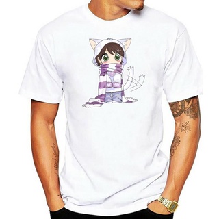 เสื้อยืดผ้าฝ้ายพิมพ์ลายแฟชั่น เสื้อยืด พิมพ์ลายอนิเมะ CHIBI NEKO MANGA UNISEX แฟชั่นฤดูร้อน สําหรับผู้ชาย