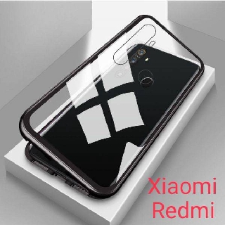 N001พร้องส่งจากไทย XIAOMI Redmi NOTE5PRO NOTE6PRO NOTE7PROเคสประกบแม่เหล็กกระจกด้านเดียว(กระจกหลังด้านเดียว)