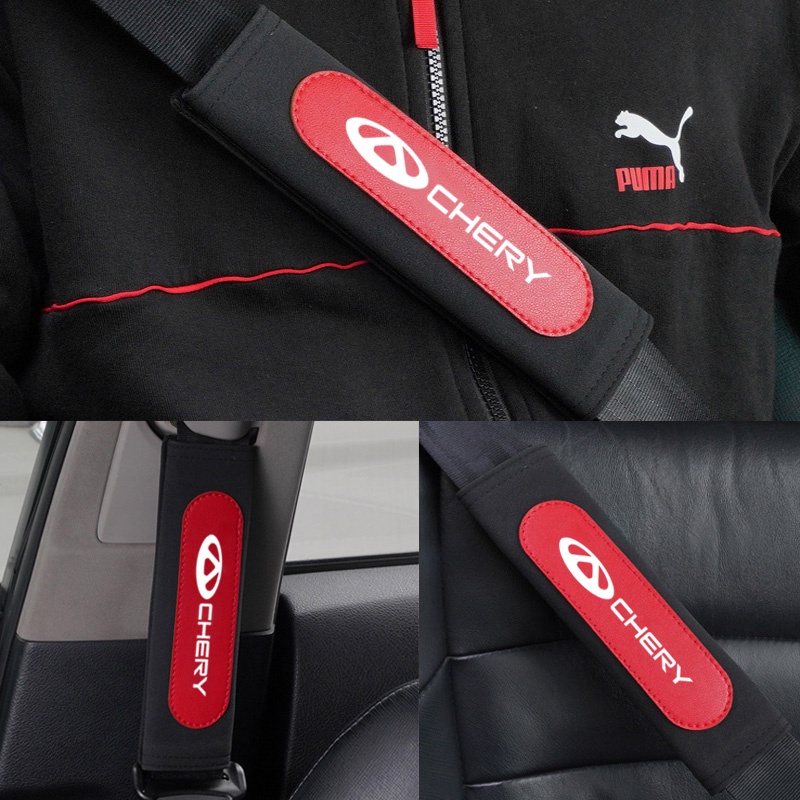 2pcs รถเข็มขัดนิรภัยไหล่ป้องกันสําหรับ Chery Blossom QQ Tiggo 2 3 5 7 8 3X Fulwin Arrizo T11 A1 A5 A