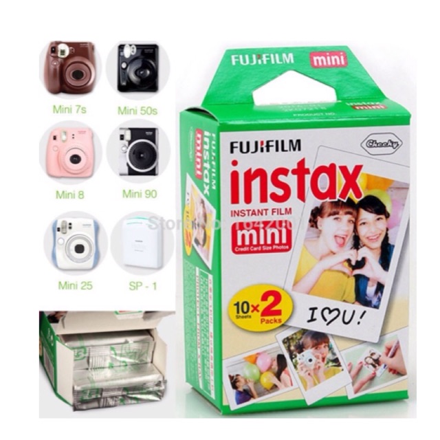 Lot12-2027📌ส่งไว📌พร้อมส่ง  ฟิล์มขอบขาว 20ใบ fujifilm instax mini film / instant film