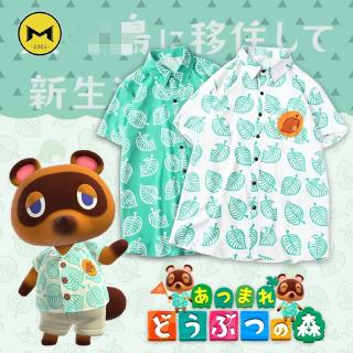 สุดฮอต เสื้อเชิ้ต แขนสั้น Tom Nook ลายการ์ตูน แฟชั่นฤดูร้อน