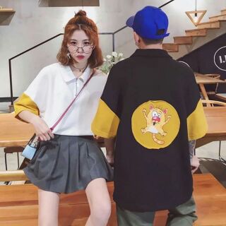 เสื้อ Over size โปโลปก มีซิป