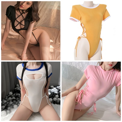 มีหลายสี พร้อมส่งจากไทย! ชุดวันพีช ชุดบอดี้สูท วันพีช แขนสั้น