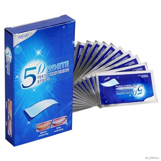 14 Pair 5d Gel Teeth Cleaning Strips Oral Hygiene Care Double Elastic Teeth Bleaching Strips False Teeth Veneers - Acces