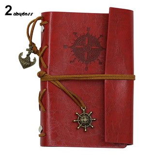 ABY_✎Retro Anchor Faux Leather Cover Notebook Journal Diary Blank String Nautical