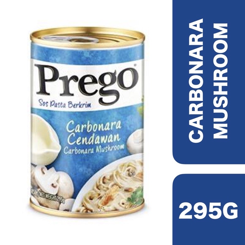 PREGO PASTA SAUCE CARBONARA MUSHROOM 295G. พรีโก้ สปาเก็ตตี้ซอสคาโบนาร่าผสมเห็ด295 กรัม