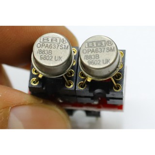 Single OP-AMP ออปแอมป์ OPA637SM/883B ตัวถังเหล็ก ผลิตที่ U.K.(ขายเป็นเซ็ต ออปแอมป์2ตัว+ตัวแปลงSingleเป็นDual)พร้อมส่ง