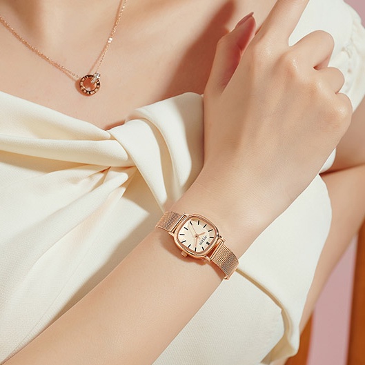 Julius นาฬิกาข้อมือ ทรงวงรี ขนาดเล็ก กันน้ํา สไตล์เกาหลี สําหรับผู้หญิง JA-1360
