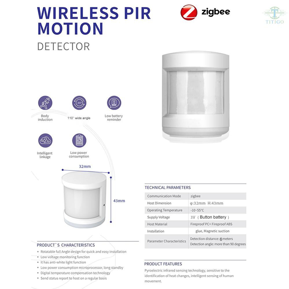 Tuya Zigbee Mini Pir Motion Movement Human Body Detector With