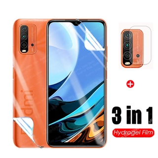 3 In 1 ฟิล์มไฮโดรเจล ป้องกันเลนส์กล้อง สําหรับ Xiaoim Redmi Note 9T J19S J22 Redmi9T