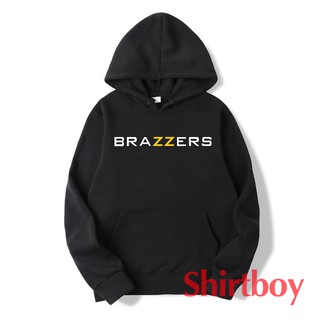 เสื้อฮู้ด BRAZZERS สกรีนแบบเฟล็ก PU สวยสดไม่แตกไม่ลอก