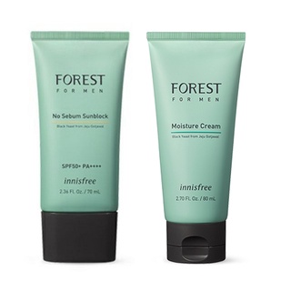 Innisfree Forest For Men No Sebum Sunblock SPF 50+ PA+++ 70ml / Moisture Cream 80ml / Shaving &amp; Cleansing Foam 150ml