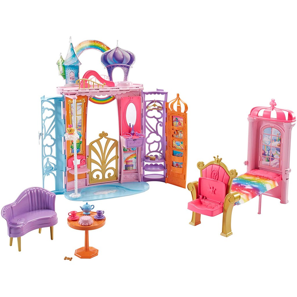 Barbie Dreamtopia Portable Castle Dollhouse บาร์บี้ ปราสาทดรีมโทเปีย บ้านตุ๊กตา รุ่น FTV98