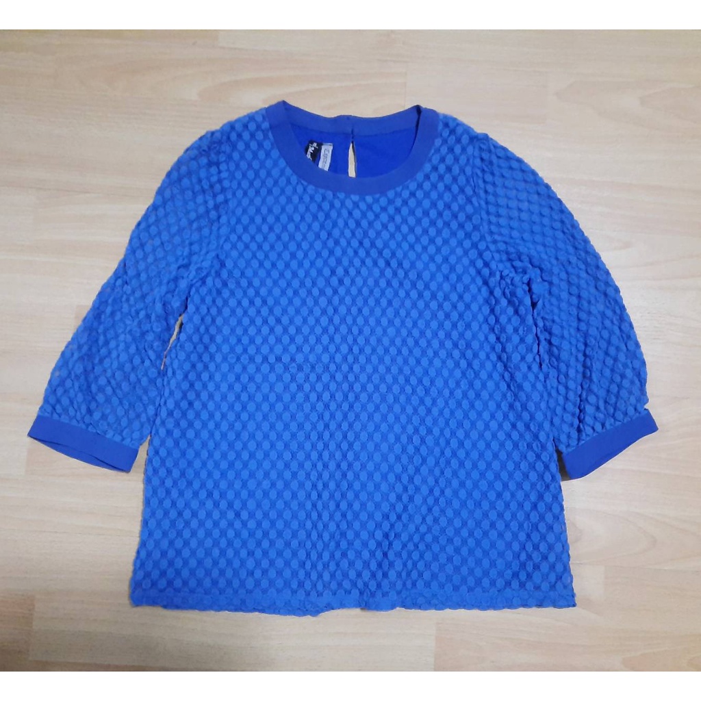 Matha Orleans เสื้อเบลาธ์ ลูกไม้ สีน้ำเงิน ผู้หญิง Size S