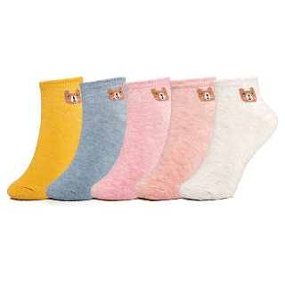 Socksy ถุงเท้ารุ่น MC คละสี (แพ็คสุดคุ้ม 10คู่ แถมถุงหมี)