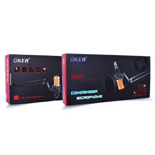 OKER M887 CONDENSER MICROPHONE ไมค์คอนเดนเซอร์ M887 ,M887+Phantom48