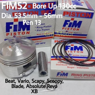 ชุดลูกสูบ FIM Bore Up Beat Vario Blade Revo (Karbu) Dia. ปากกา ขนาด 53.5 มม. 54.5 มม. 54.5 มม. 54.75 มม. 55 มม. 56 มม. 13 ลิตร สําหรับขาย