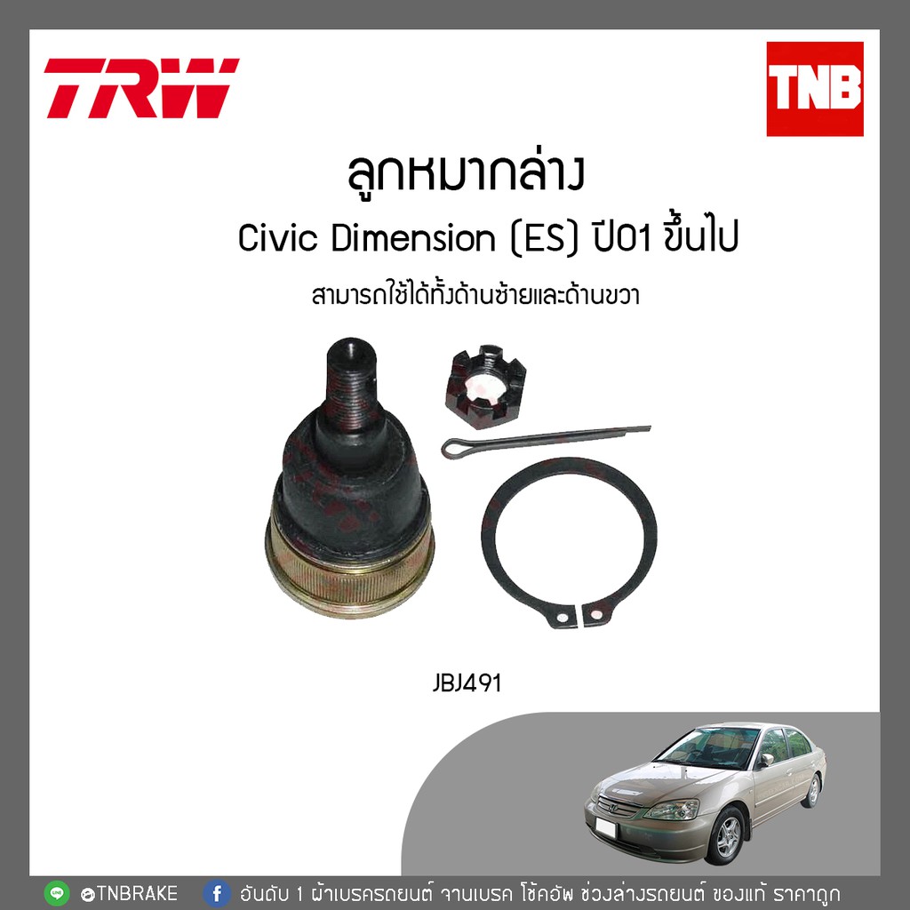 TRW ลูกหมากล่าง civic dimension (ES) ซีวิค ไดเมนชั่น ปี 2001-2005 TRW/JBJ491