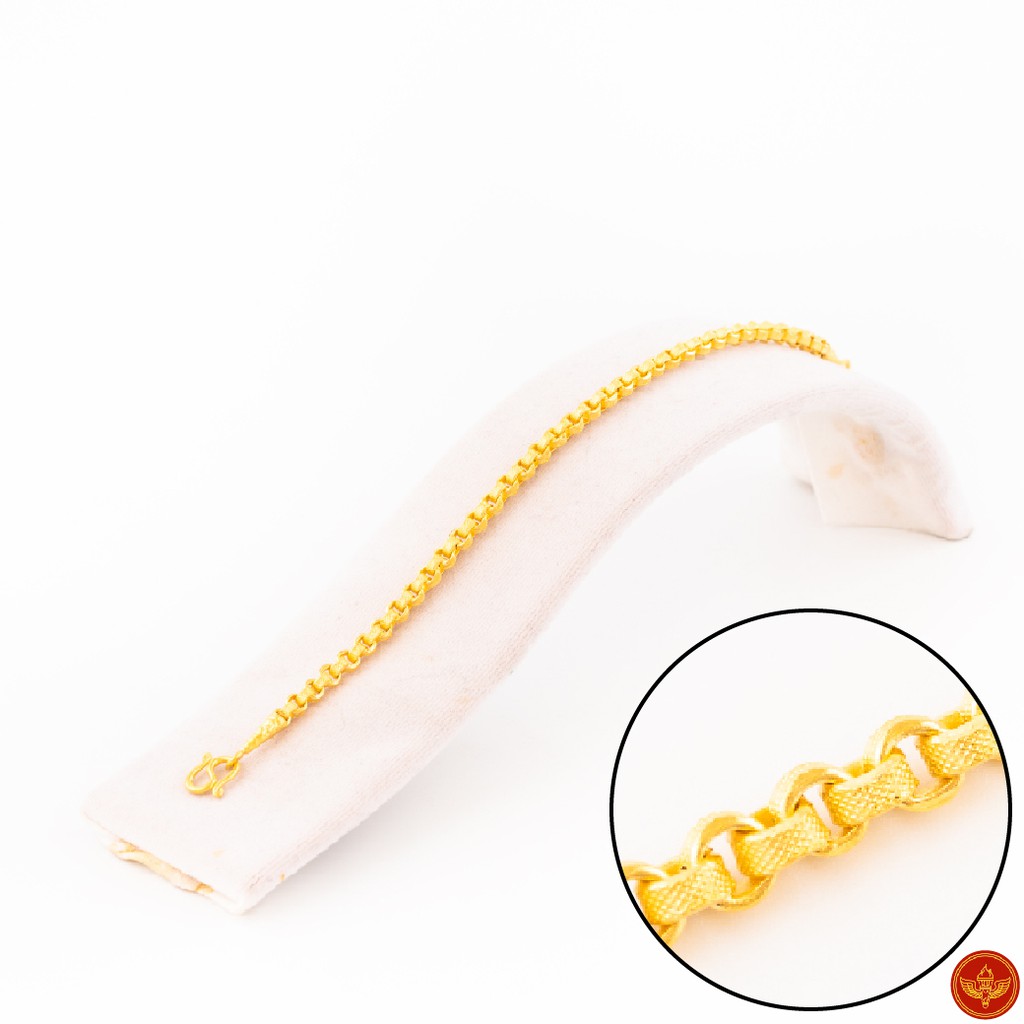 LSW สร้อยข้อมือทองคำแท้ 1 สลึง (3.79 กรัม) ลายทาโร่ BC-3