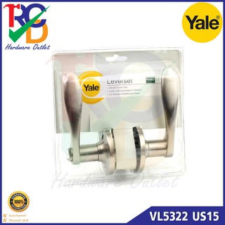 YALE มือจับก้านโยก ลูกบิดห้องห้องน้ำ รุ่น VL5322 US15