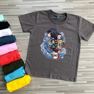 เสื้อเด็กน่ารัก เสื้อยืดเด็ก ลาย ดาบพิฆาตอสูร kimetsu no yaiba ลาย กลุ่ม 5 คน ทันจิโร่ เนซึโกะ เซ็นอิทซึ อิโนสุเกะ กิยู