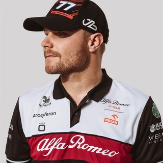 Alfa Romeo F1 Team ORLEN 2022 เสื้อยืดโปโล แขนสั้น พิมพ์ลายทีม Moto Racing 3D ขนาดใหญ่ สําหรับผู้ชาย F1