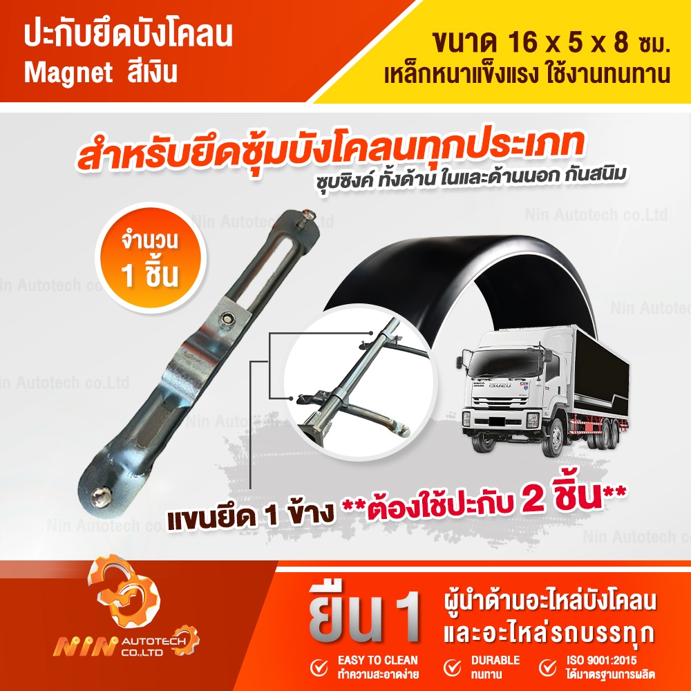 ปะกับยึดบังโคลน ฝาประกับบังโคลน Magnet อะไหล่รถสิบล้อ อุปกรณ์เสริมรถบรรทุก (สินค้าใช้งานเป็นคู่แนะนำสั่ง 2 ชิ้น)