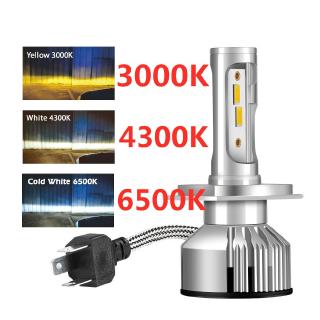 3000k 4300k 6500k 11000lm ไฟ led ไฟตัดหมอกไฟหน้ารถยนต์จักรยานยนต์ csp chips led H4 H11 9006 hb4 1 คู่