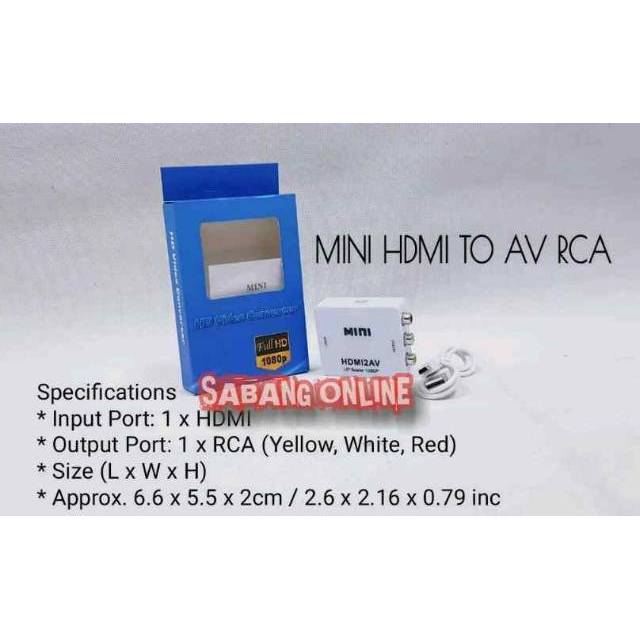 HDMI TO AV CONVERTER / HDMI TO AV RCA