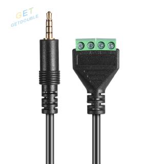 (getdouble) สายเคเบิ้ลสเตอริโอ 3 . 5 มม. 4 pole male plug to 4 pin av