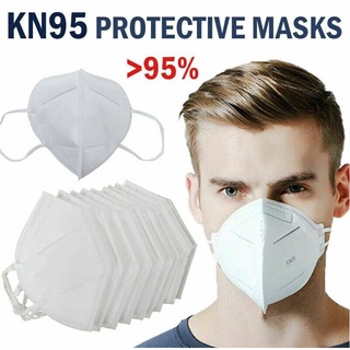 KN95 Face Mask หน้ากากป้องกันฝุ่น หนา 4ชั้น หน้ากากระบายอากาศ ผ้าปิดปากจมูก แมสปิดปาก ระบายอากาศ คุณภาพดี