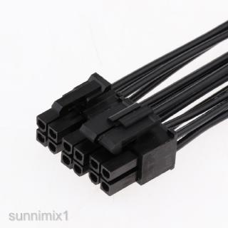 สายเคเบิ้ล CPU 8Pin to 8 + 4pin Connector Power Supply สีดำ 20 ซม.