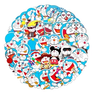 💥พร้อมส่ง💥Doraemon ドラえもん โดราเอมอน sticker สติกเกอร์กันน้ำรูปแบบที่แตกต่างกัน 50ชิ้น