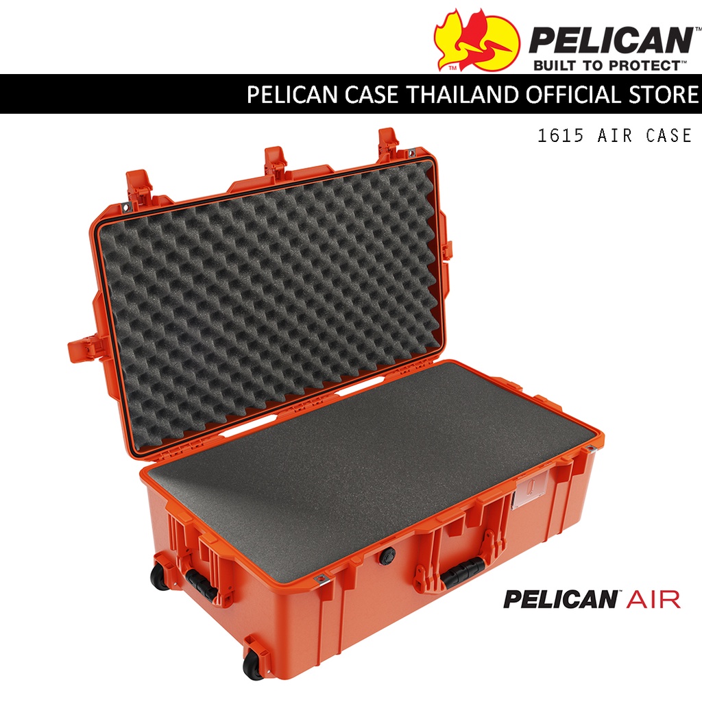 Pelican 1615 Air case with Foam - Orange - กระเป๋ากันน้ำกันกระเเทก