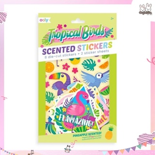 สติ๊กเกอร์มีกลิ่นหอม Pineapple Scented Stickers แบรนด์ Ooly ลาย Tropical Birds