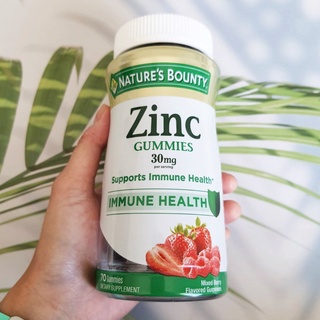 50% Sale!!! EXP: 07/2023 ซิงค์ แบบเม็ดเคี้ยว รสมิกซ์เบอร์รี่ Zinc Mixed Berry 30 mg 70 Gummies (Natures Bounty®)