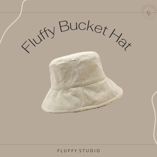 Fluffy Bucket Hat - Fluffy studio หมวกบัคเก็ตขนปุย ใส่ได้สองด้าน