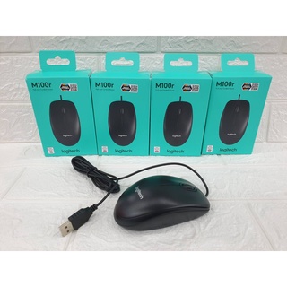 LOGITECH M100R Optical Mouse USB BK เมาส์