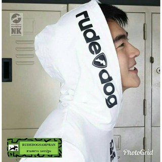 rudedog เสื้อแขนยาวมีหมวกชาย   รุ่น Arctic สีขาว