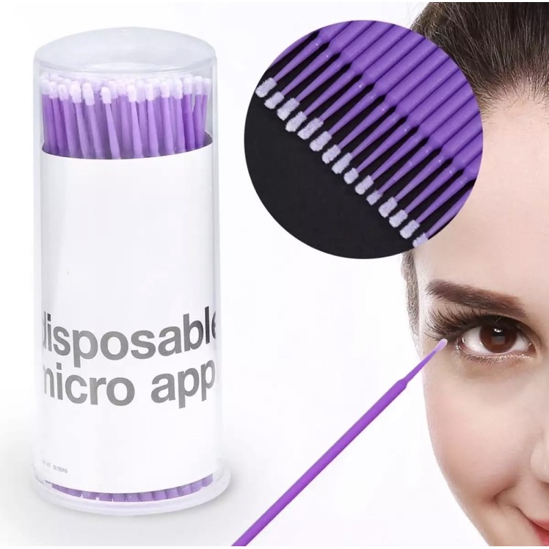 Micro Disposable Disposable Micro Brush มาสคาร่าขยายแปรงกาวติดขนตาปลอมแท่งไหมขัดฟัน