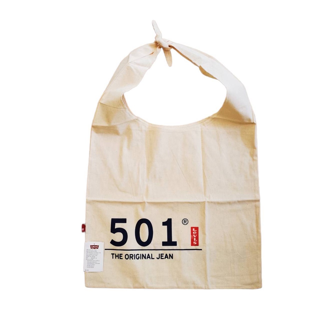 กระเป๋าผ้า กระเป่าสะพายข้าง กระเป๋าผ้าดิบลีวายส์ ถุงผ้า แบบ Minimal  Levi's 501 Tote bag