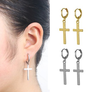 พังค์สตรีข้ามจี้คอหยด Dangle Hoop Earrings Jewelry