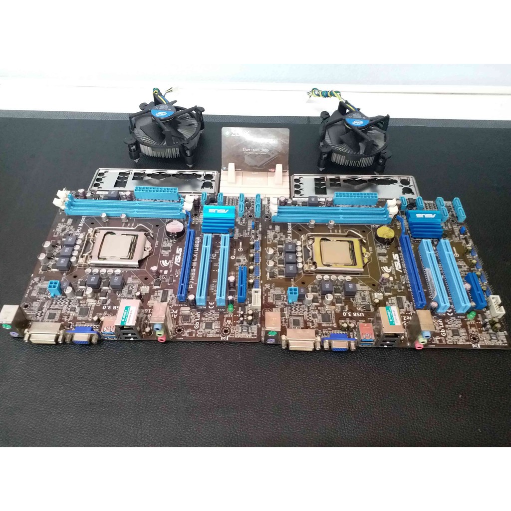 เมนบอร์ด 1156 Asus P7H55-M LX/USB3+Cpu i5-750 มือสองสภาพดี