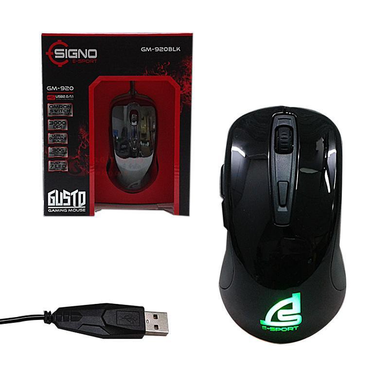 SIGNO E-Sport GUSTO Gaming Mouse GM-920 (สีดำ)