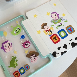 ⚡พร้อมส่ง⚡ nineopen case Gen10 for iPad PC Air5 air4 อะคริลิค Toy Story ช่องใส่ปากกาขวา เคสipad Pro 2021 Gen9 Gen8 gen6