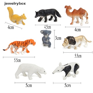 [jewelrybox] ชุดโมเดลฟิกเกอร์ม้า สุนัข พลาสติก 8 ชิ้น