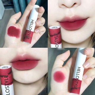 Hello Style Rose Bean Paste Matte Air Lip Mud ลิปสติก Lip Glaze